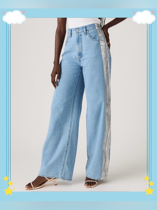 Levi's Denim - Levi’s Cinch Foil Trim Baggy Jeans Rain or Shine Medium Wash Sz 28X31